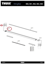 THULE 52104 krytka pravá pro tyče Thule WingBar